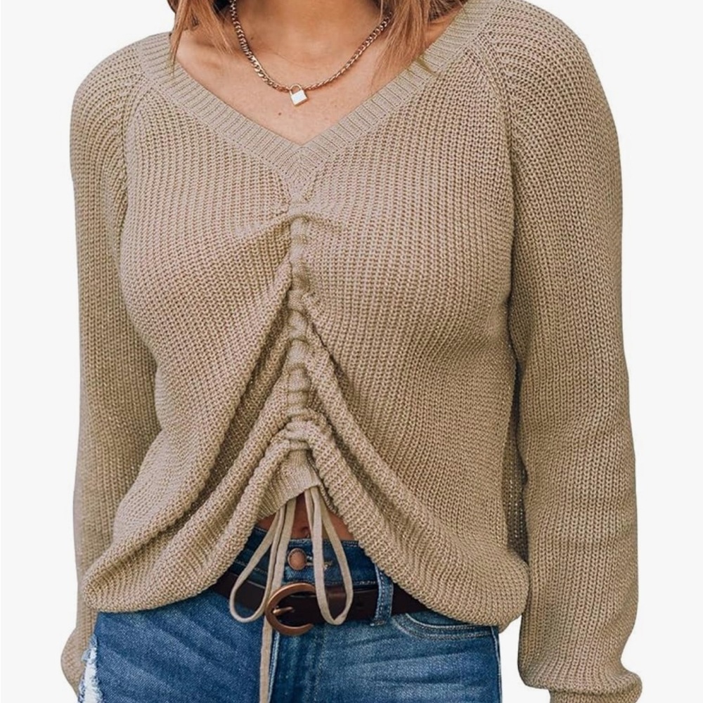 Pretty Garden V Neck Sweater
